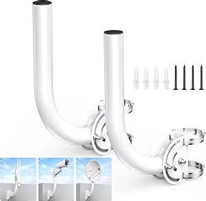 2-Pack Universal Wireless Bridge Bracket Mount, OOKOO Point to Point AP Access Point Client Bridge CPE, Antenna Mounting Pole Bracket,150° Adjustable Bracket for Wall, Eave or Roof Mounting