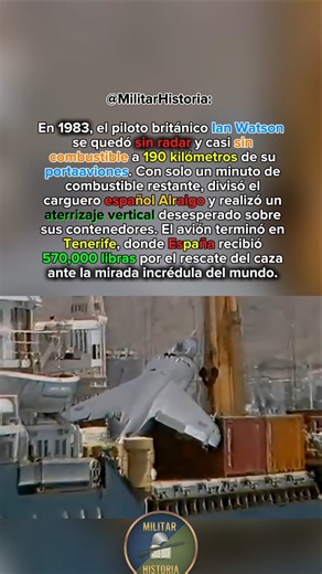 El Harrier que aterrizó en un barco español por error 🚢🇪🇸