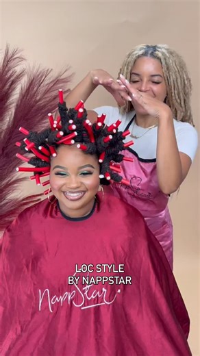 Annette Roche | Gorgeous Flexi Rod Loc Curls.😍 Book appointment at NappStar.com #locs #locstylesforwomen #locstyles #locextensions #fyp #locnation... | Instagram