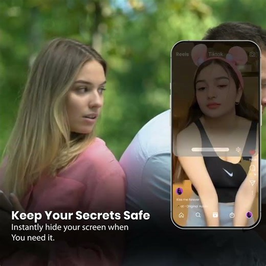 Hide screen or Screen guard app Protect phone screen from prying eyes.