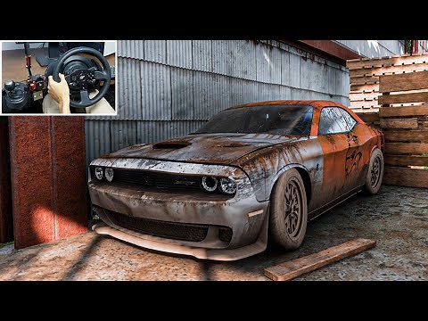 Rebuilding Dodge Challenger SRT Hellcat (1000HP) - Forza Horizon 5 | Thrustmaster T300RS gameplay