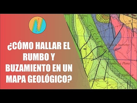 ¿Cómo determinar el rumbo y buzamiento en un mapa geológico?