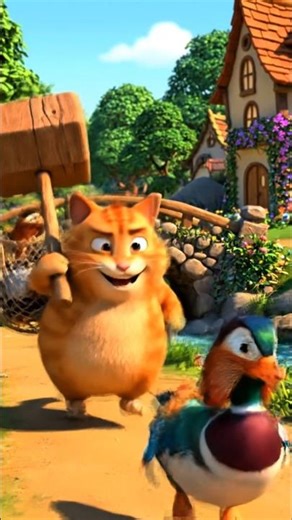 Cartoon Cat vs Duck | Funny Fight Animation | Cat vs Duck Cartoon Video