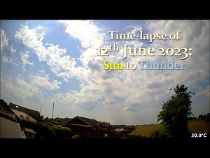 12 June 2023 Time-lapse: Hot & Sunny ➡️ Thunderstorms