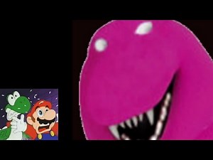 Yoshi and Mario gets a Barney Error