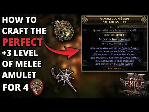 How to Deterministically Craft Amulets in Path of Exile 2 - +3 Level of Melee Amulet Crafting Guide