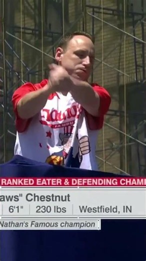 Me on my way to watch the Nathan's Hot Dog Eating Contest 🇺🇸
