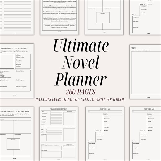 Ultimate Novel Planner: Book Writing Organizer (digital Download) - Etsy