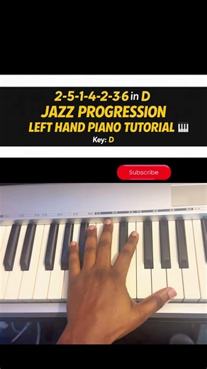 This Jazz 2-5-1-4-2-3-6 in D Sounds Amazing 🎹 | Left Hand Tutorial