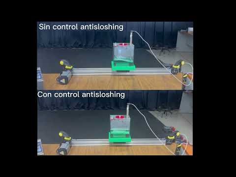 Experimental fluid motion model, sloshing control
