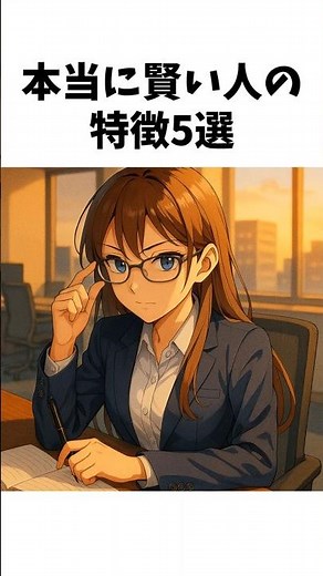 本当に賢い人の特徴5選【静かにすごい人の共通点】 #心理学 #人間心理 #人間関係 #アニメ #イラスト解説 #雑学