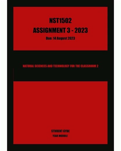 NST1502 Assignment 3 2023 Year Module Due Date 14 August A