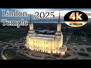 2025 Lindon Utah Temple At Night— 4K Drone Aerial with Calm Instrumental Music