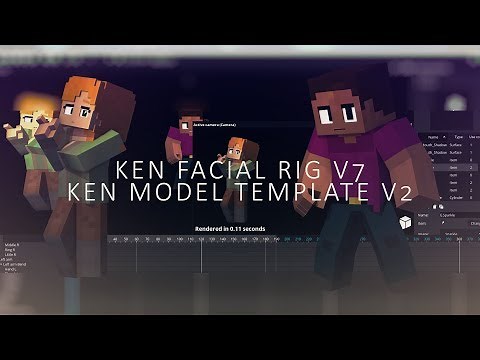[Mine-imator Rig]KEN Facial Model Template
