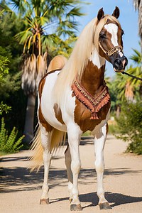 37K views · 2.7K reactions |  A true masterpiece in motion  This Paint Horse with Arabian bloodlines shines with timeless beauty and unmatched presence. From the striking coat to the graceful stance, every detail tells a story of strength and elegance. ✨ #PaintHorse #EquestrianBeauty #HorseLovers #fblifestyle | Coloured Stallions | Facebook