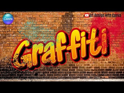 Canva Tutorial Typography Design 🎨 Graffiti Text Effect