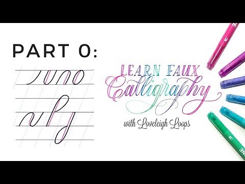 How To Write In Faux Calligraphy: Intro & Basic Shapes #fauxcalligraphy #handlettering