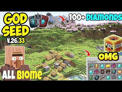 🔥Ultimate Speedrun (God Seed) For Minecraft 26.33+ Bedrock & PE | All Biomes Seed + Sulfur Cave