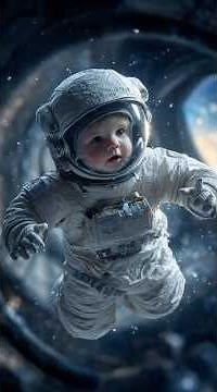 Baby Astronaut Explores Space
