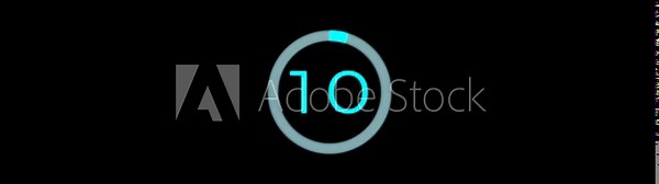 10 to 0 countdown processing animation .start and play countdown