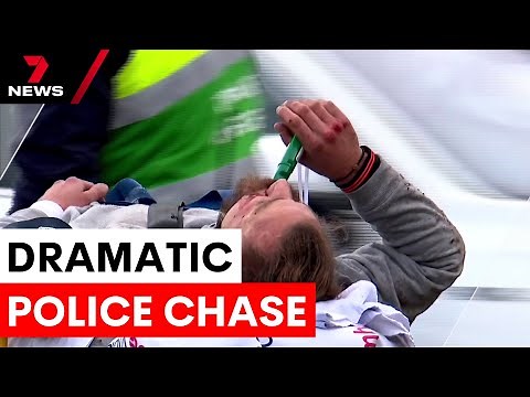 Wild police chase ends in dramatic takedown across Melbourne | 7NEWS