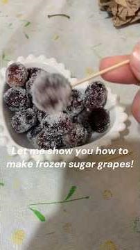 How to make frozen sugar grapes!(purple edition☺️)|Chef Sarah#baking #grape #frozen #sweet