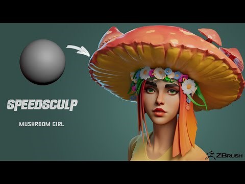 Mushroom Girl // Speedsculpt by Dmitrii Ermolenko