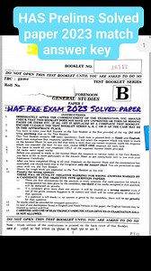 HAS Prelim 2023 solved Questions paper match answer key & Comment on your score | Competitive Exam Update & Blogs | Facebook