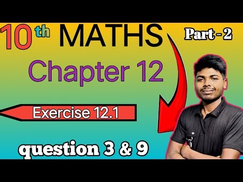 Class 10th Maths Exercise 12.1 Questions 3 to 9 #jac_board