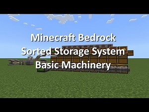 Minecraft Bedrock Basic Machinery Storage System