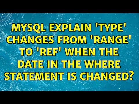 MySQL EXPLAIN 'type' changes from 'range' to 'ref' when the date in the where statement is changed?