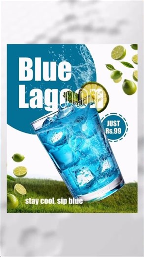 Blue lagoon poster yin Photoshop.🔥#shorts #graphicdesign #adobephotoshop