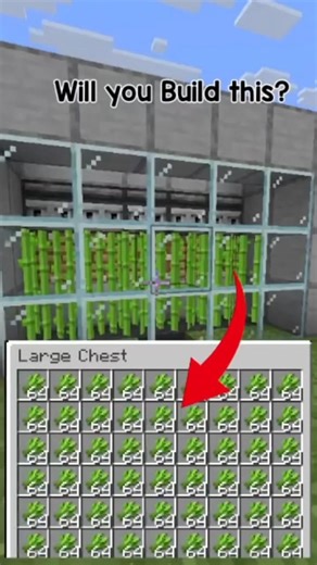 Minecraft Easiest Sugarcane Farm For Beginners 1.21+ [ JAVA & BEDROCK ] #shorts