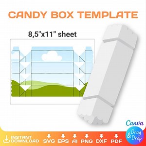 Candy Box Template: DIY Halloween Party Favor (SVG, PNG, Canva, Cricut) - Etsy