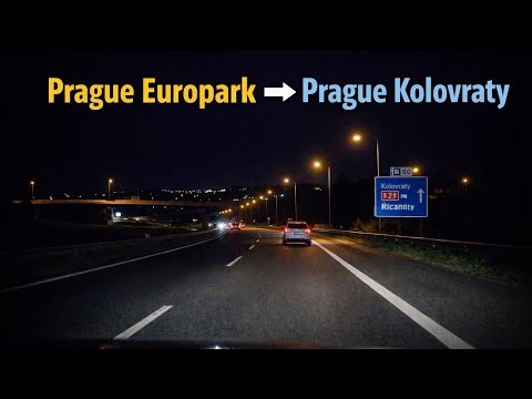 🚗 Prague Europark → Prague Kolovraty | Calm Driving | 4K | No Commentary