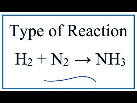 Type of Reaction for H2 + N2 = NH3