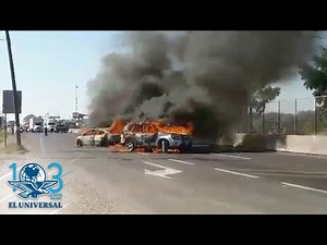 Presuntos huachicoleros queman vehículos en carreteras de Guanajuato