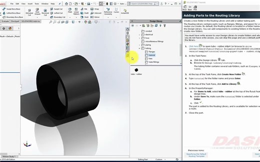 SOLIDWORKS Tutorial 'Routing- Piping and Tubing' (Extra1)_HD