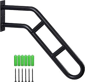 Handrails for Outdoor Steps, Stair Railing, 1 to 3 Steps Stairs (Black)