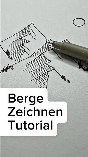 Drawing mountains with a fineliner – very easy to do!