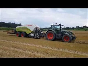 Strohpressen 2016 mit Fendt Vario 722 und Claas Quadrant 3200 FC