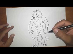 How to draw simple WEREWOLF in 5 Minutes