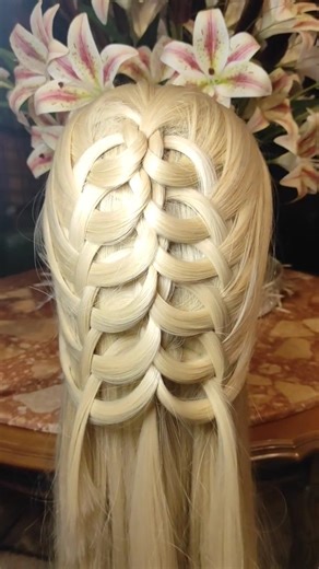 easy knot braid 🎀#braid #braids #hair #hairstyle #hairstyles #braidstyles #braidedhairstyles
