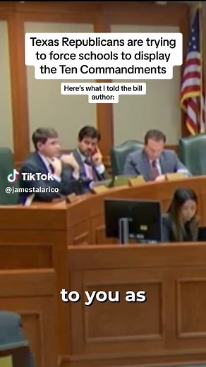 Texas Republicans are trying to force public schools to display the Ten Commandments in every classroom. I told the bill author: “This bill is not only un-constitutional and un-American, it’s deeply in-Christian.” #txlege