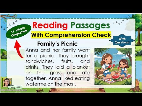 Reading Comprehension /Reading Passages /Practice Reading English/ Grade 3,Grade 4,Grade 5, Grade 6.