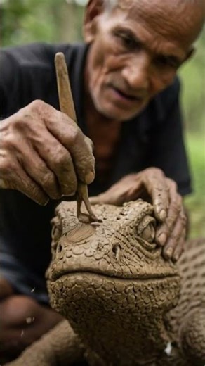 Handmade Clay Flying Dragon Lizard – Incredible Village Skills! 🛠️🐉