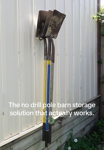No Drill Pole Barn Storage Solution With Magnetic Hooks