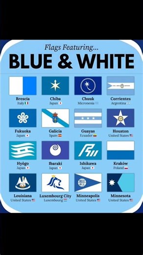 Blue & White Flags Around the World (Part 3) 🔵⚪🌍