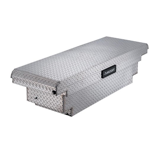 Husky Crossbed Truck Tool Box in Aluminum w/ Low-Profile, 61.86 in. Mid-Size, in Diamond Plate 102102-9-01 - The Home Depot