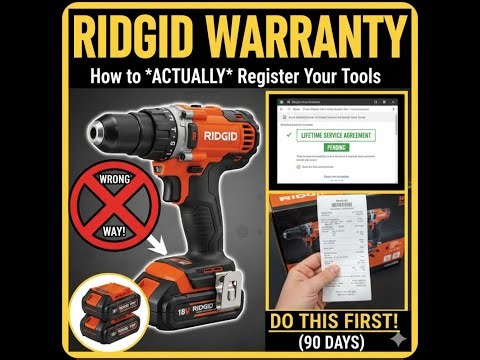 How to Register RIDGID Tools Online for Lifetime Warranty